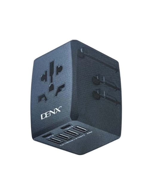 DENX DX228 Universal Wall Charger & Plug With Multiple Ports & Outlets