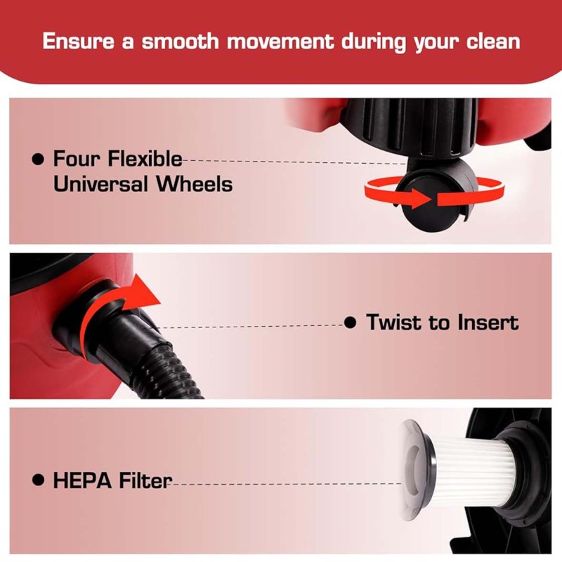 DENX DX2062 VACUUN CLEANER ,WET & DRY,1500W,10L