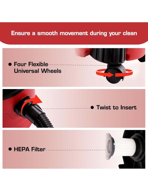 DENX DX2062 VACUUN CLEANER ,WET & DRY,1500W,10L
