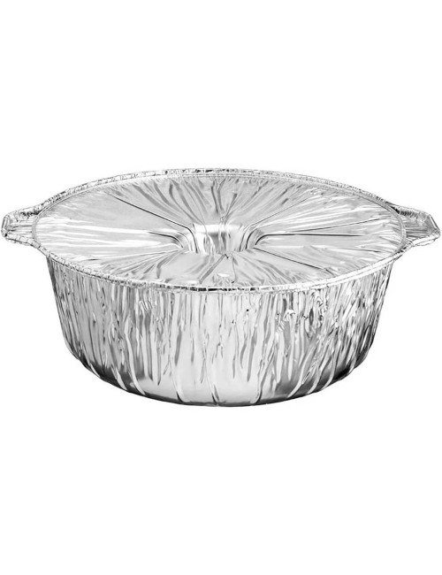 262823 X-SMALL DEEP TIN FOIL DISH WITH LID, 5-PIECE SET