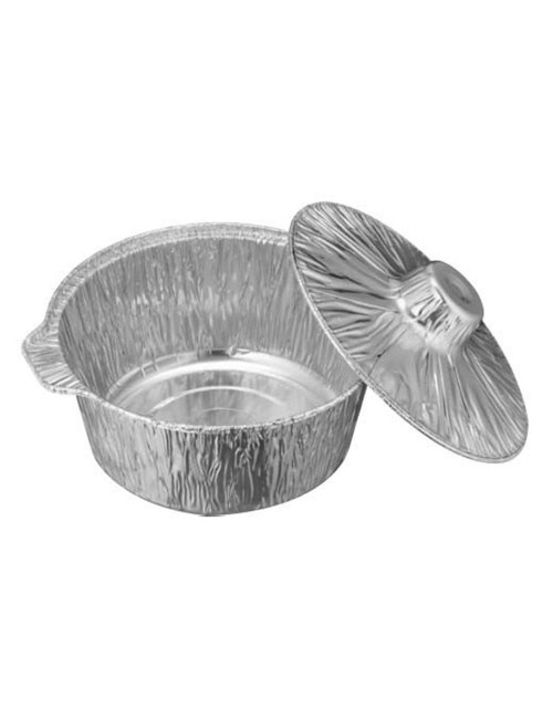 262823 X-SMALL DEEP TIN FOIL DISH WITH LID, 5-PIECE SET