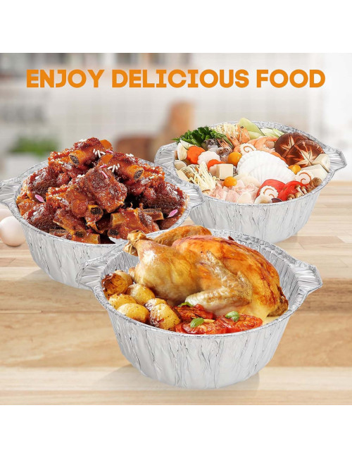 262823 X-SMALL DEEP TIN FOIL DISH WITH LID, 5-PIECE SET