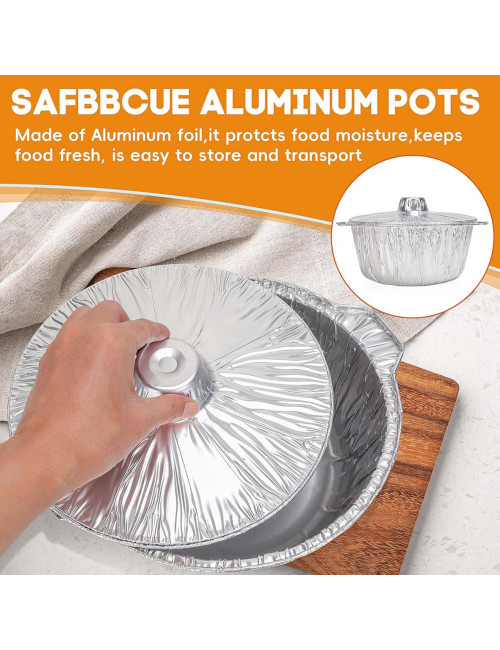 262823 X-SMALL DEEP TIN FOIL DISH WITH LID, 5-PIECE SET