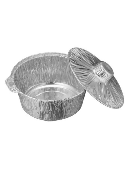 600759 X-LARGE ماعون قصدير عميق مع غطاء طقم 2 حبة