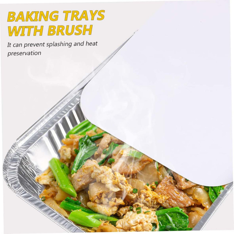 ماعون قصدير مستطيل مع غطاء طقم 20حبة ×2قياس صغير 245901