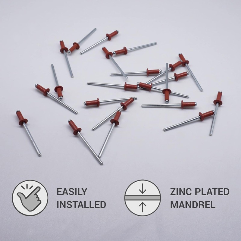 ALUMINIUM RIVET BROWN 3.2 X 10.2