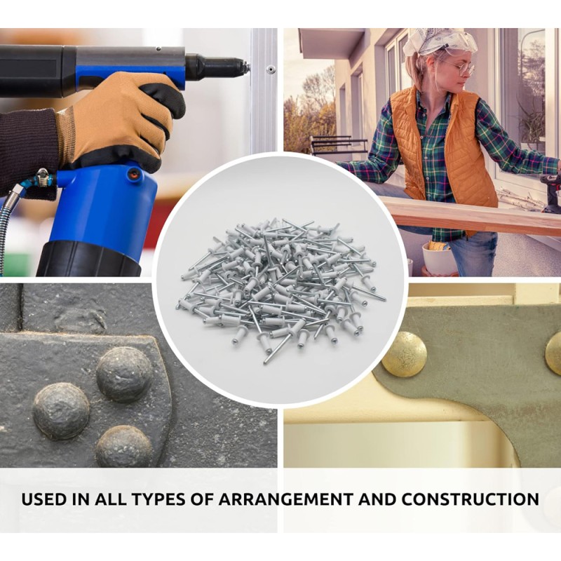 ALUMINIUM RIVET BEIGE 3.2 X 10