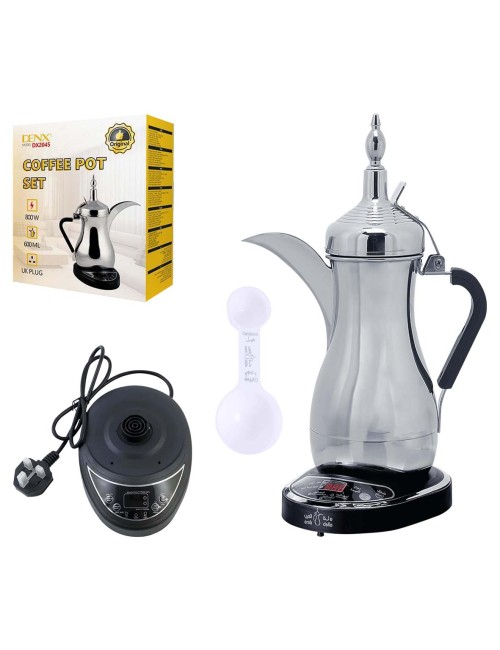 DENX DX2045 STAINLESS STEEL DALLAH COFFEE POT 600ML 800W