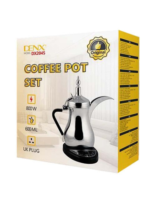 DENX DX2045 STAINLESS STEEL DALLAH COFFEE POT 600ML 800W