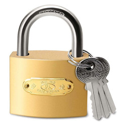 T266 GOLDEN COLOR IRON PADLOCK 63 MM H.D.