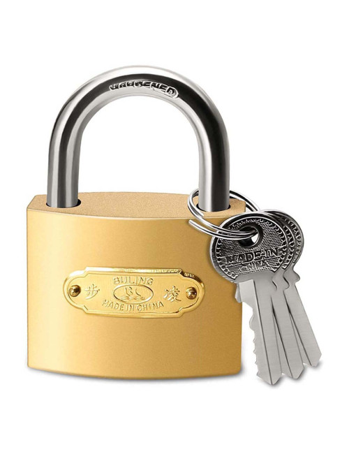 T266 GOLDEN COLOR IRON PADLOCK 63 MM H.D.