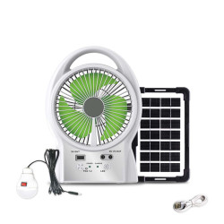 GD-8026 مروحة طاقة شمسية مع لمبة