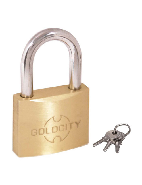 T262 GOLDEN COLOR IRON PADLOCK 25 MM H.D.