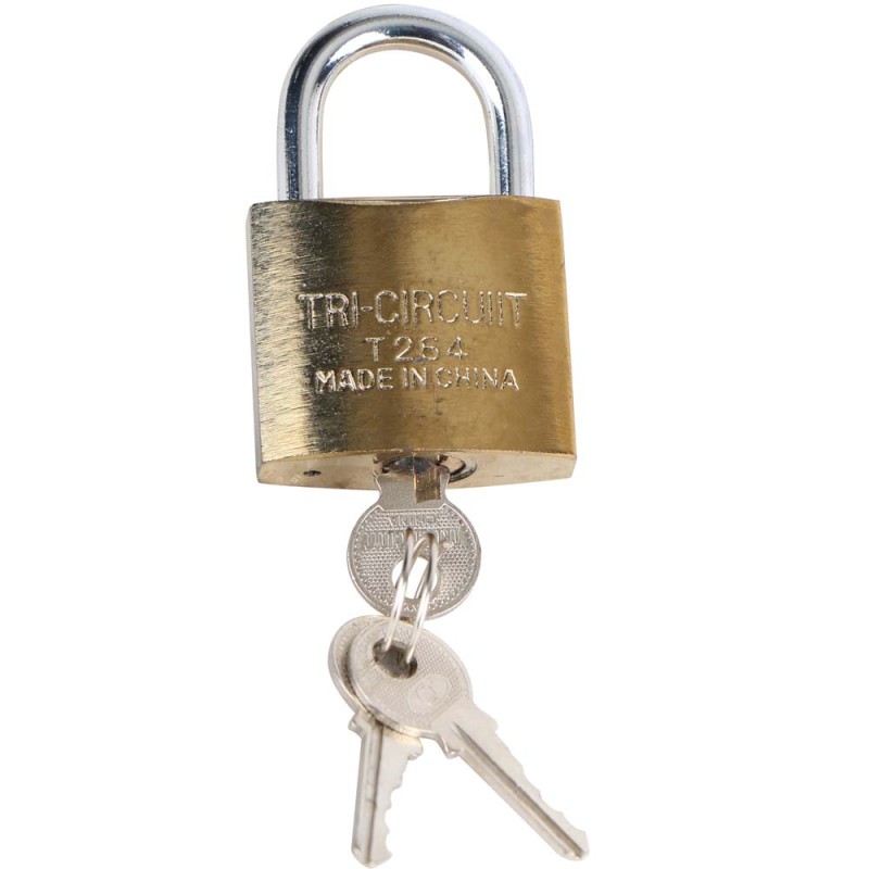 T264 GOLDEN COLOR IRON PADLOCK 38 MM H.D.