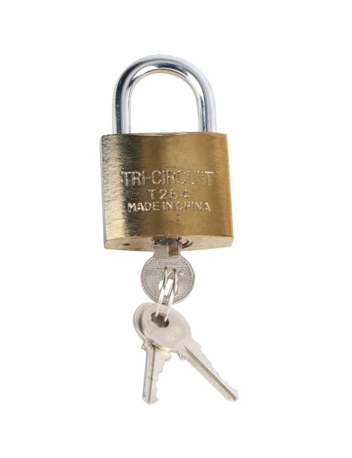 T264 GOLDEN COLOR IRON PADLOCK 38 MM H.D.