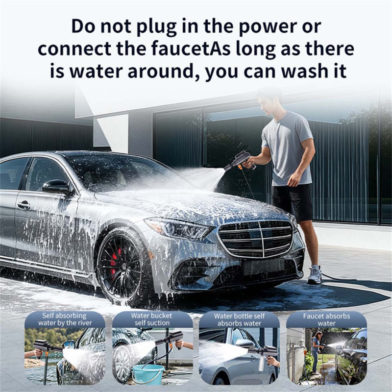 X9- HIGH-POWER PORTABLE HANDHELD FOLDABLE 2IN1 CAR WASH GUN