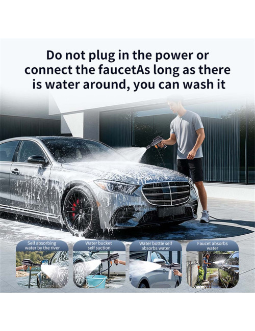 X9- HIGH-POWER PORTABLE HANDHELD FOLDABLE 2IN1 CAR WASH GUN
