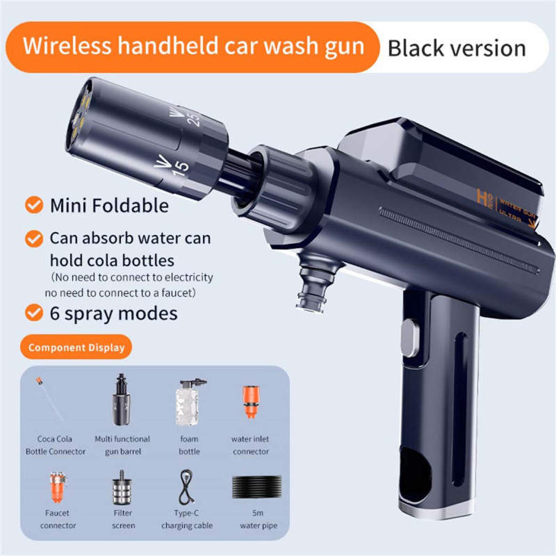 X9- HIGH-POWER PORTABLE HANDHELD FOLDABLE 2IN1 CAR WASH GUN