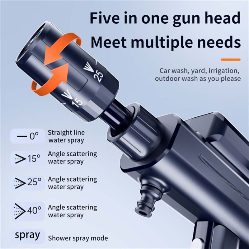 X9- HIGH-POWER PORTABLE HANDHELD FOLDABLE 2IN1 CAR WASH GUN
