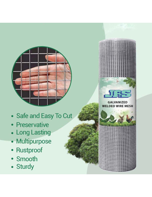 HOT DIP GALV WELDED MESH 21G x 1/2" x 1 x 25 MTR x 10KG