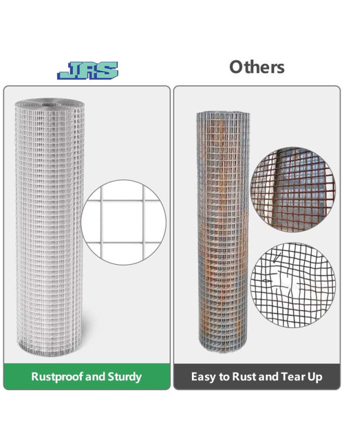 HOT DIP GALV WELDED MESH 21G x 1/2" x 1 x 25 MTR x 10KG