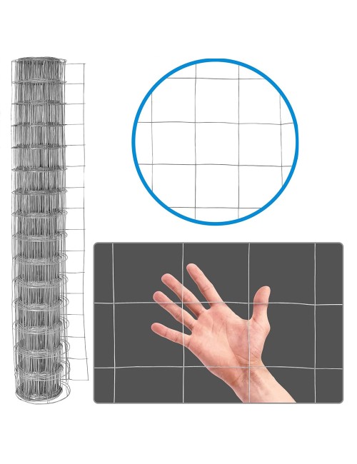 HOT DIP GALVANIZED WELDED MESH 1" x 1" x 1.5 MTR x 2.5 MTR 2 MM