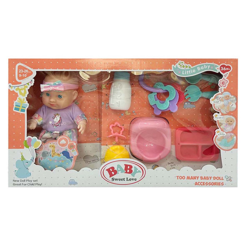 2933C-6 9-inch doll with duck set