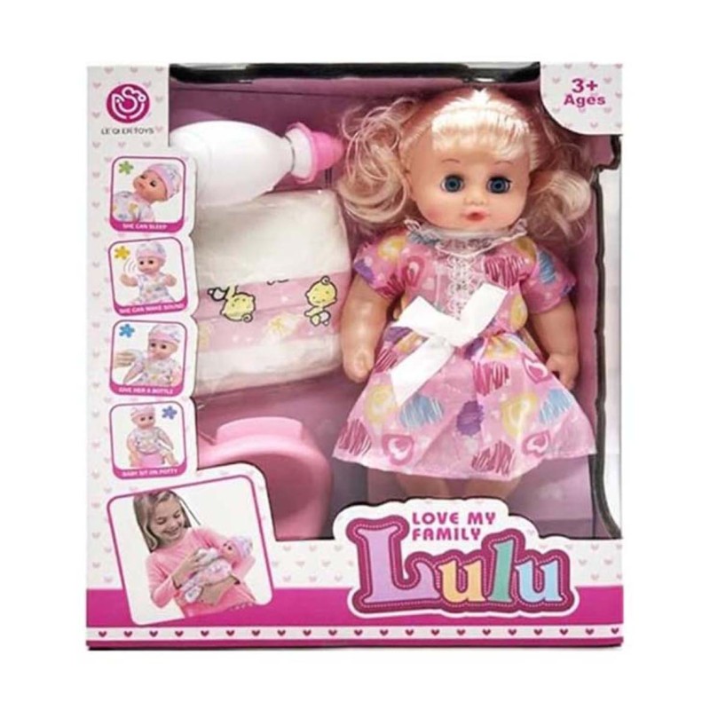 6699-53 12-inch eye-blinking doll with 4 kinds of sounds, drinking & peeing, 2 pcs of AG13 included