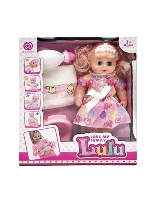 6699-53 12-inch eye-blinking doll with 4 kinds of sounds, drinking & peeing, 2 pcs of AG13 included