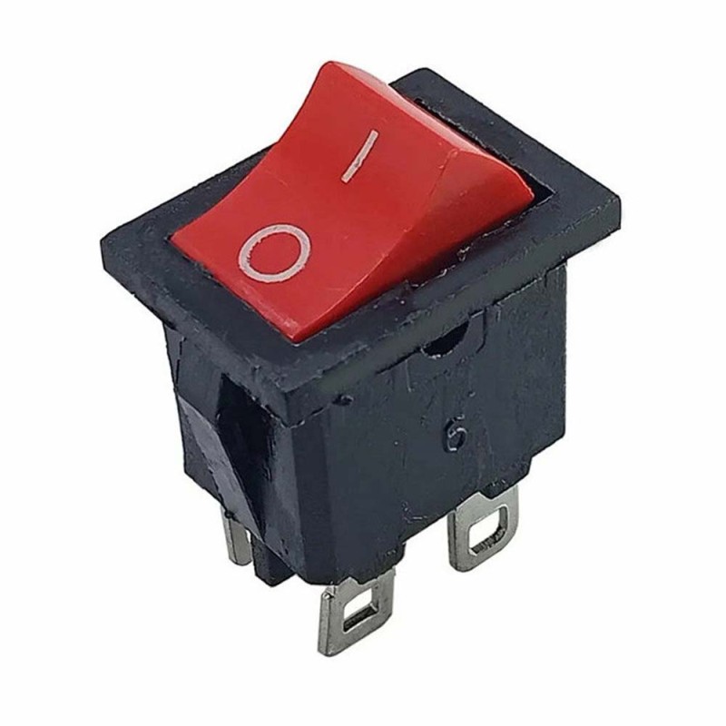 LFSW1-RED MACHINE SWITCH SQUARE RED 2 PIN 15A