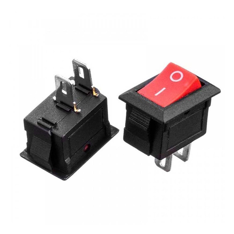 LFSW1-RED MACHINE SWITCH SQUARE RED 2 PIN 15A