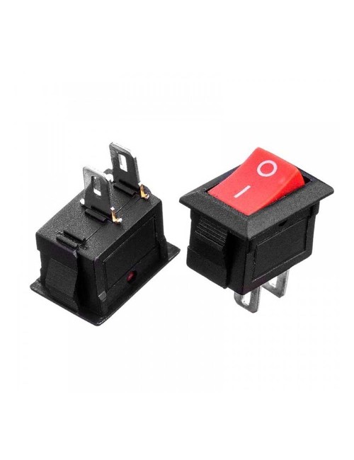 LFSW1-RED MACHINE SWITCH SQUARE RED 2 PIN 15A