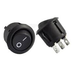 LFSW16-BLACK MACHINE SWITCH ROUND BLACK 3 PIN 6A