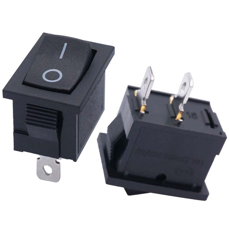 LFSW10-BLACK MACHINE SWITCH SMALL BLACK 2 PIN 6A