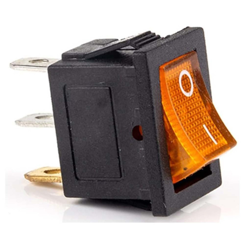 LFSW9-YELLOW MACHINE SWITCH SMALL YELLOW 3 PIN 6A