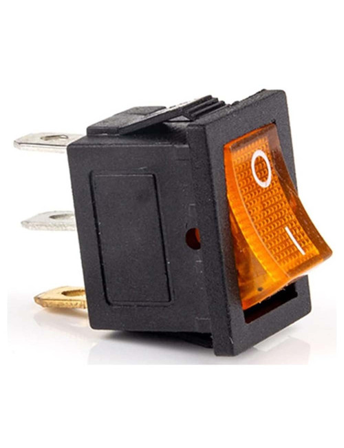 LFSW9-YELLOW MACHINE SWITCH SMALL YELLOW 3 PIN 6A