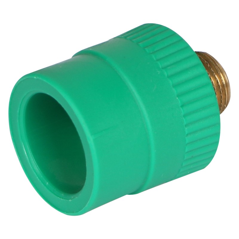 PPR MALE BRASS THREADED ADOPTER 3/4" / 1/2" GREEN