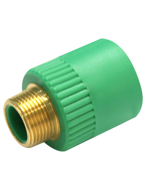 PPR MALE BRASS THREADED ADOPTER 3/4" GREEN