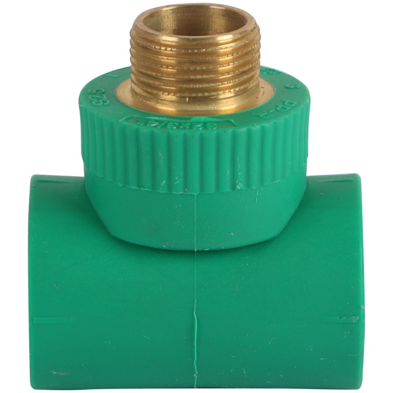 PPR MALE BRASS THREADED TEE 3/4" x 1"