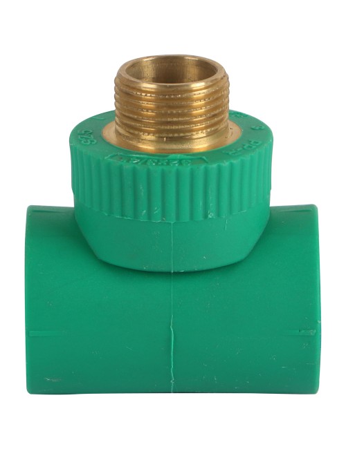 PPR MALE BRASS THREADED TEE 3/4" x 1"