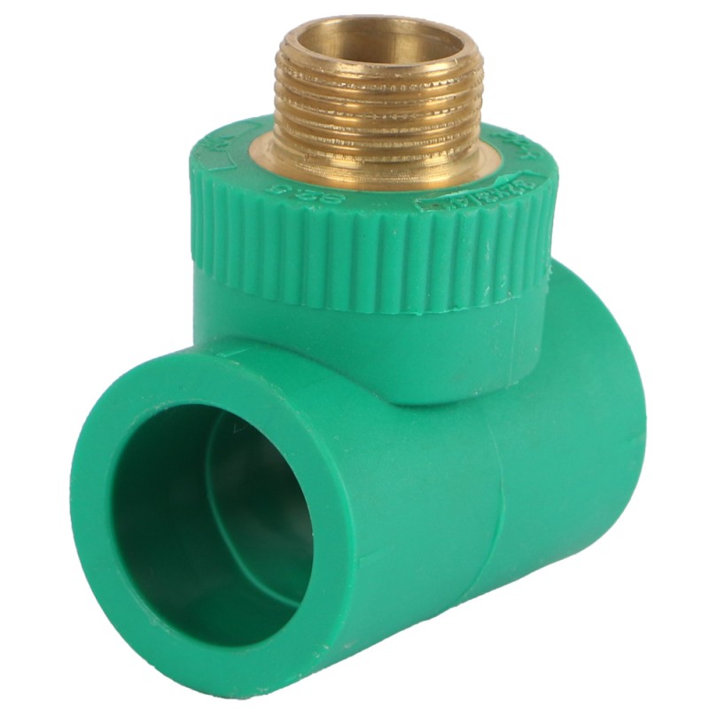 PPR MALE BRASS THREADED TEE 3/4" x 1"