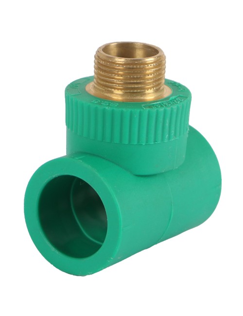 PPR MALE BRASS THREADED TEE 3/4" x 1"