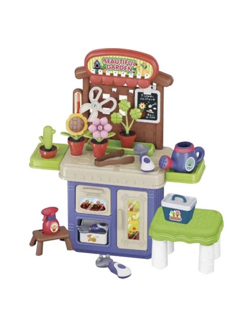 623-933 ""PLANTING SET""DECORATION PLANTING SET WITH CHAIR"