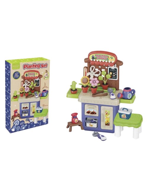 623-933 ""PLANTING SET""DECORATION PLANTING SET WITH CHAIR"