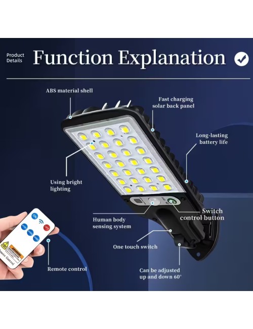 616-1 SOLAR OUTDOOR SENSOR STREET LAMP