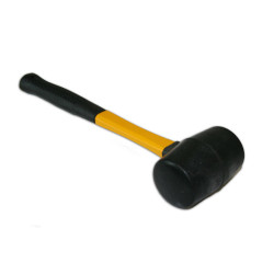 JD120 RUBBER MALLET HAMMER DOUBLE COLOR PLASTIC 16OZ