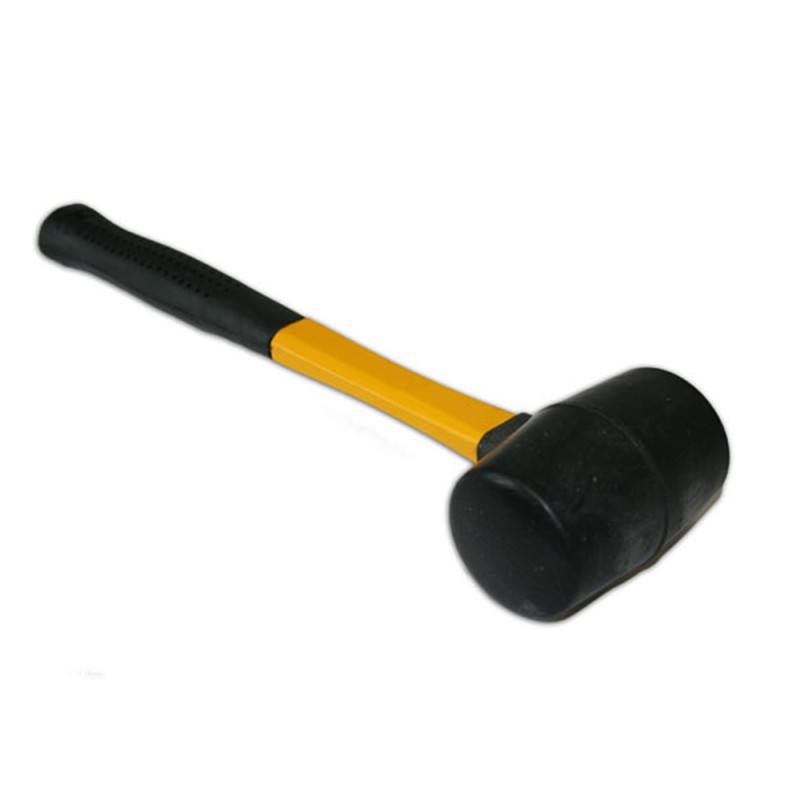 JD120 RUBBER MALLET HAMMER DOUBLE COLOR PLASTIC 16OZ