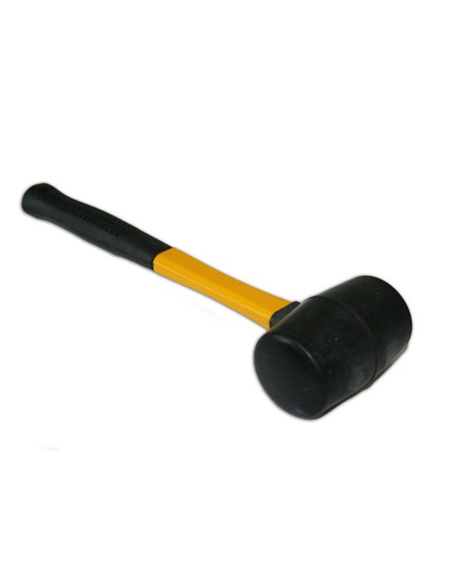 JD120 RUBBER MALLET HAMMER DOUBLE COLOR PLASTIC 16OZ