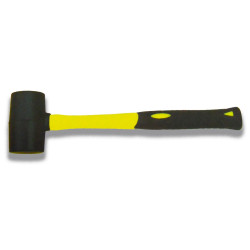 JD120 RUBBER MALLET HAMMER DOUBLE COLOR PLASTIC 16OZ