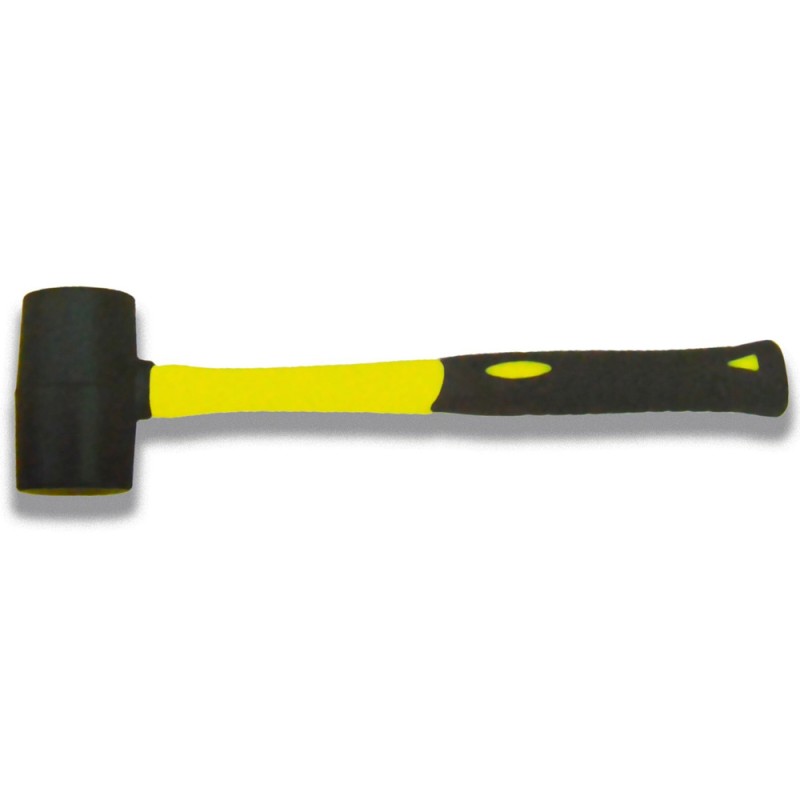 JD120 RUBBER MALLET HAMMER DOUBLE COLOR PLASTIC 16OZ